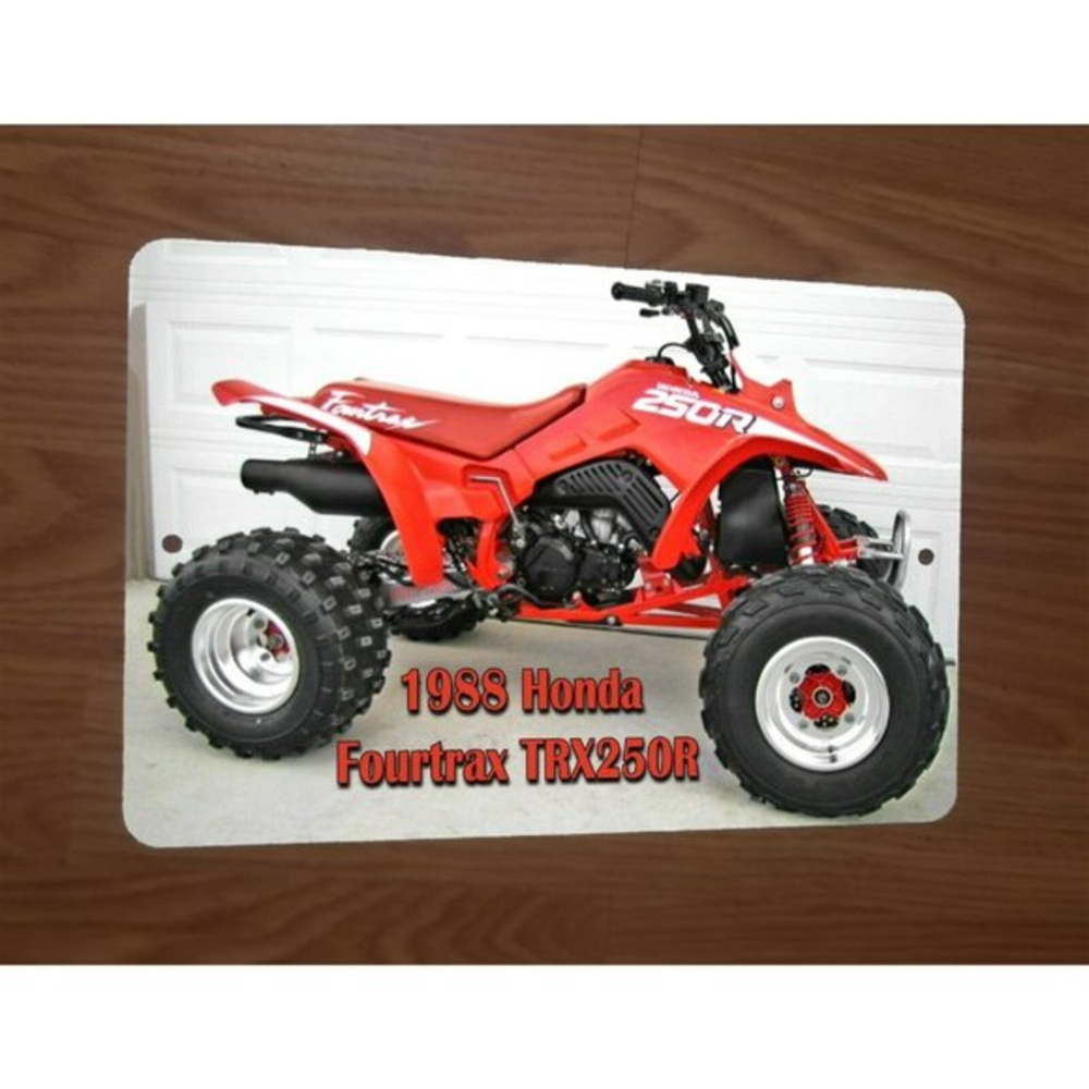 1988 Honda Fourtrax TRX250R Quad ATV Photo 8x12 Metal Wall Sign‎
